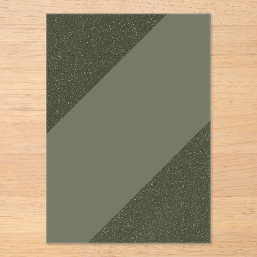 Aangepaste Moss Groene Acryl Uitnodiging (Voorkant)