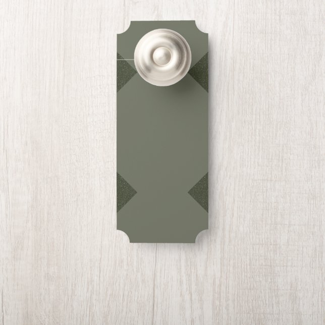 Aangepaste Moss Groene Deurhanger (Op knop)