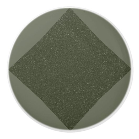 Aangepaste Moss Groene Diamant Textuur Keramische Knop (Voorkant)