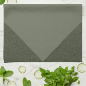 Aangepaste Moss Groene Diamanten Keuken Handdoek (Gevouwen)