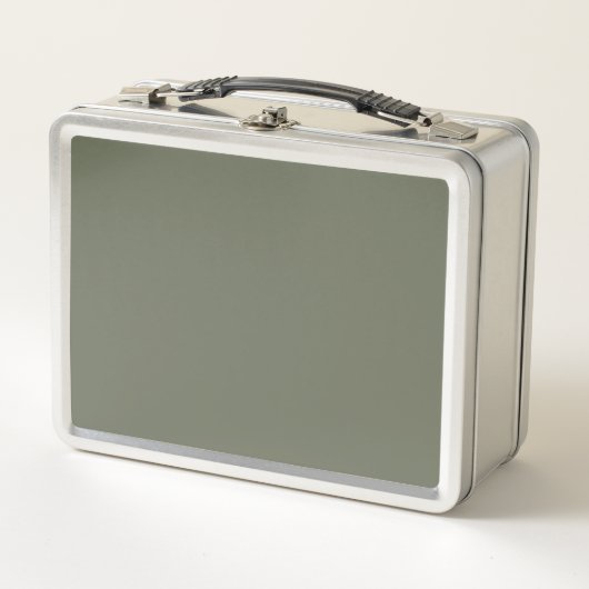 Aangepaste Moss Groene Metalen Lunchbox (Voorkant)