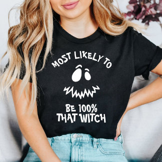Aangepaste Most Likely To Halloween T-shirt