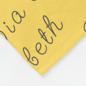 Aangepaste Mosterd Geel Gepersonaliseerde Baby Mei Fleece Deken (Hoek)