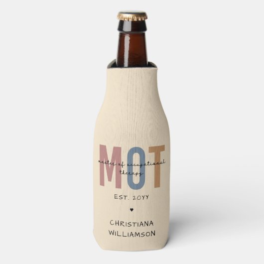 Aangepaste MOT-meester van de bedrijfsgeneeskunde Flesjeskoeler (Fles Voorkant)