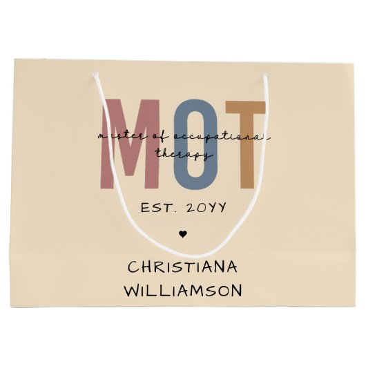 Aangepaste MOT-meester van de bedrijfsgeneeskunde Groot Cadeauzakje (Achterkant)