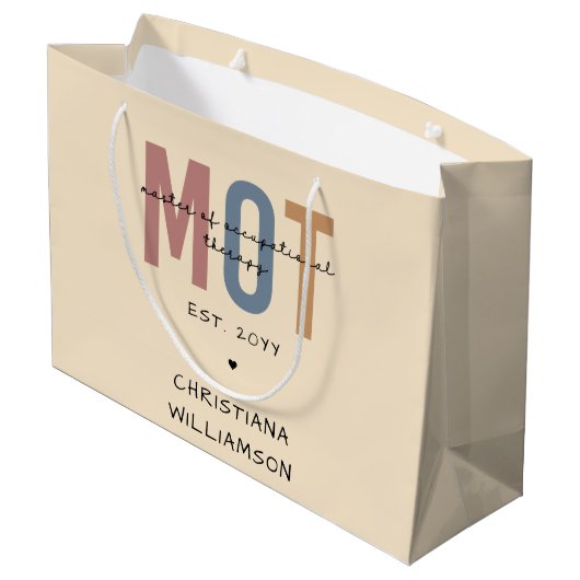 Aangepaste MOT-meester van de bedrijfsgeneeskunde Groot Cadeauzakje (Achterkant Gekanteld)