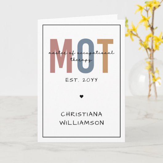 Aangepaste MOT-meester van de bedrijfsgeneeskunde Kaart (Gele Bloem)