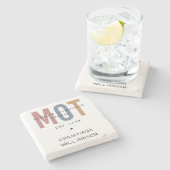 Aangepaste MOT-meester van de bedrijfsgeneeskunde Stenen Onderzetter (Zijkant)