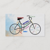 Aangepaste, Motivatie bike, fietsensport Visitekaartje (Achterkant)