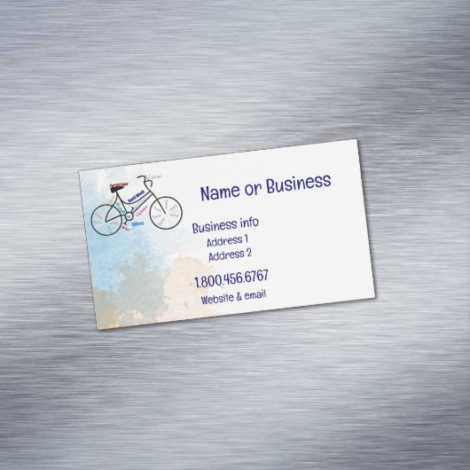 Aangepaste, Motivatie bike, fietssport Magnetisch Visitekaartje (Voorbeeld)