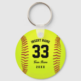 Aangepaste Motivatie Citaten Softball Team Sleutelhanger