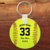 Aangepaste Motivatie Citaten Softball Team Sleutelhanger (Voorkant)