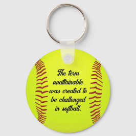 Aangepaste Motivatie Citaten Softball Team Sleutelhanger