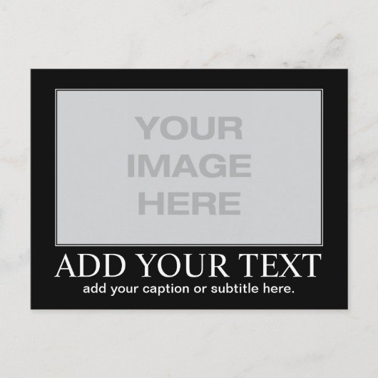 Aangepaste Motivatie / Demotivationele Briefkaart (Voorkant)