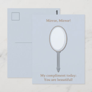 Aangepaste Motivatie gepersonaliseerde handspiegel Briefkaart