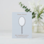 Aangepaste Motivatie gepersonaliseerde handspiegel Briefkaart (Staand voorkant)