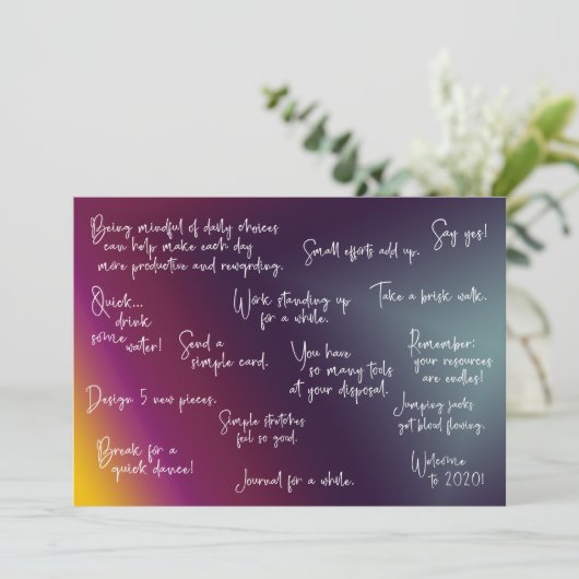 Aangepaste motivatie kaart (Staand voorkant)