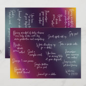 Aangepaste motivatie kaart (Voorkant / Achterkant)