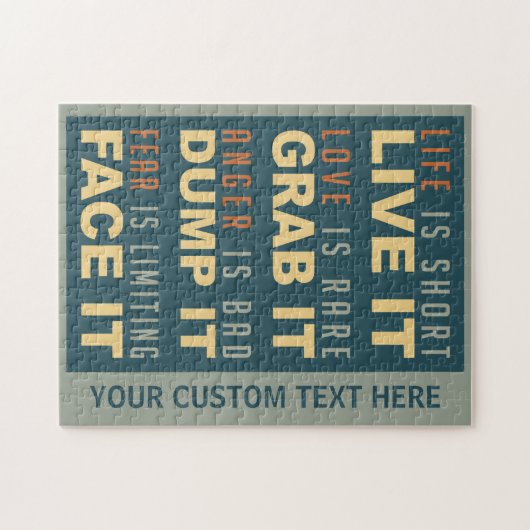 Aangepaste motivatie levensreddende puzzel legpuzzel (Horizontaal)