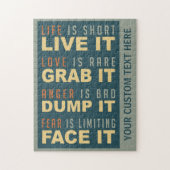 Aangepaste motivatie levensreddende puzzel legpuzzel (Verticaal)