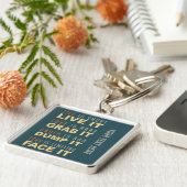 Aangepaste motivatie levensserviceketen sleutelhanger (Zijkant)