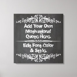 Aangepaste motivatie offerte, jouw tekst toevoegen canvas afdruk