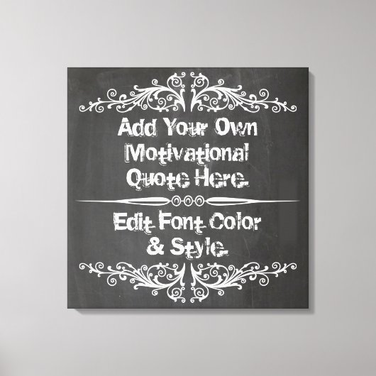 Aangepaste motivatie offerte, jouw tekst toevoegen canvas afdruk (Voorkant)