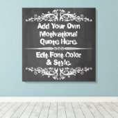 Aangepaste motivatie offerte, jouw tekst toevoegen canvas afdruk (Insitu (Houten vloer))