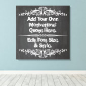 Aangepaste motivatie offerte, jouw tekst toevoegen canvas afdruk (Insitu (Houten vloer))