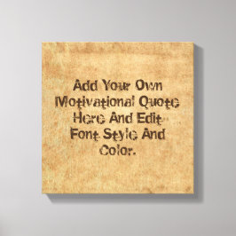 Aangepaste motivatie offerte, maak uw eigen canvas afdruk