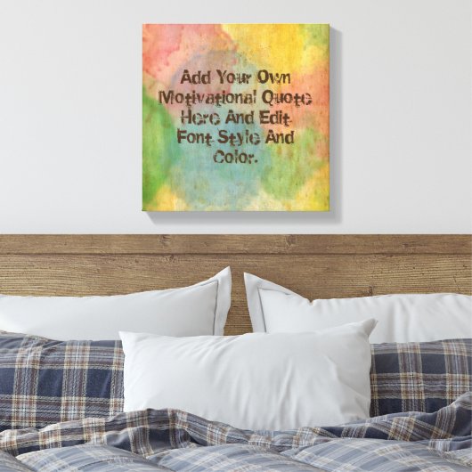 Aangepaste motivatie offerte, maak uw eigen canvas afdruk (Insitu (Slaapkamer))