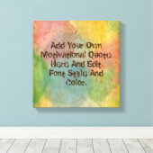 Aangepaste motivatie offerte, maak uw eigen canvas afdruk (Insitu (Houten vloer))