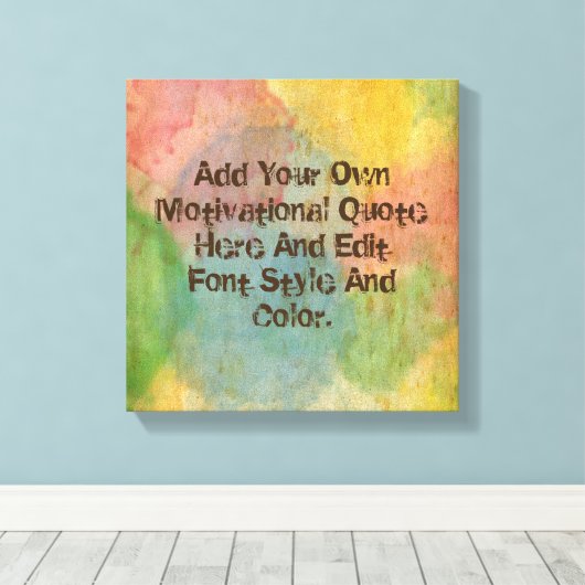 Aangepaste motivatie offerte, maak uw eigen canvas afdruk (Insitu (Houten vloer))