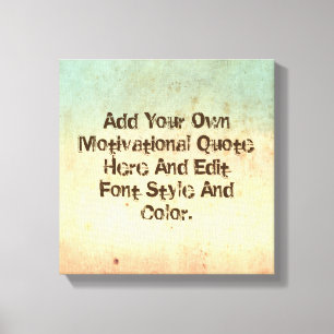 Aangepaste motivatie offerte, maak uw eigen canvas afdruk