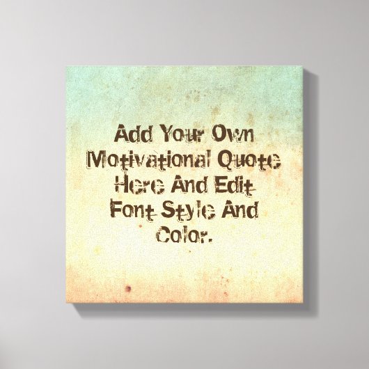 Aangepaste motivatie offerte, maak uw eigen canvas afdruk (Voorkant)