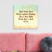 Aangepaste motivatie offerte, maak uw eigen canvas afdruk (Insitu (Woonkamer))