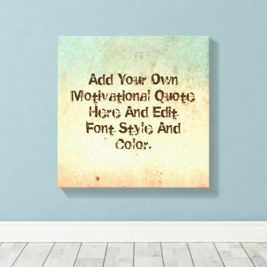 Aangepaste motivatie offerte, maak uw eigen canvas afdruk (Insitu (Houten vloer))