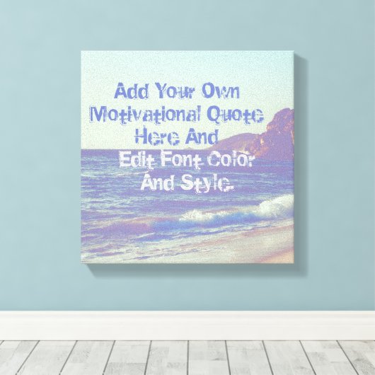 Aangepaste motivatie offerte, maak uw eigen canvas afdruk (Insitu (Houten vloer))