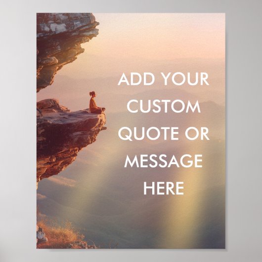 Aangepaste Motivatie offerte Poster – Ocean Cliff  (Voorkant)