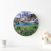 Aangepaste Motivatie wandklok in de bergen (Huis)