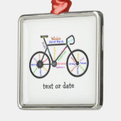 Aangepaste Motivatie woorden voor bakfietsventilat Metalen Ornament (Links)