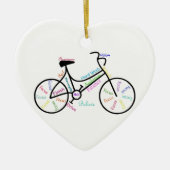 Aangepaste Motivatie woorden voor fietsen Keramisch Ornament (Voorkant)
