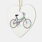 Aangepaste Motivatie woorden voor fietsen Keramisch Ornament (Links)