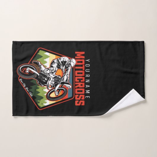 Aangepaste Motocross-racebesturing met vuil spoor Bad Handdoek (Handdoek)