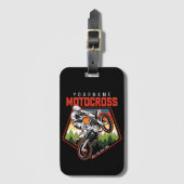 Aangepaste Motocross-racebesturing met vuil spoor Bagagelabel (Voorkant (verticaal))