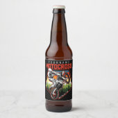 Aangepaste Motocross-racebesturing met vuil spoor Bier Etiket (Voorkant)