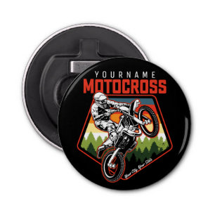 Aangepaste Motocross-racebesturing met vuil spoor Button Flesopener