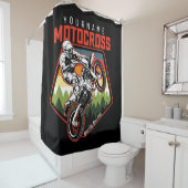 Aangepaste Motocross-racebesturing met vuil spoor Douchegordijn (In situ)