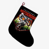 Aangepaste Motocross-racebesturing met vuil spoor Grote Kerstsok (Voorkant (Hangend))