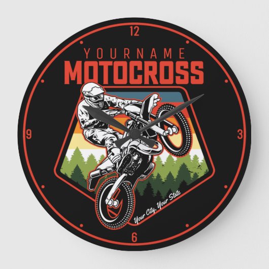 Aangepaste Motocross-racebesturing met vuil spoor Grote Klok (Voorkant)